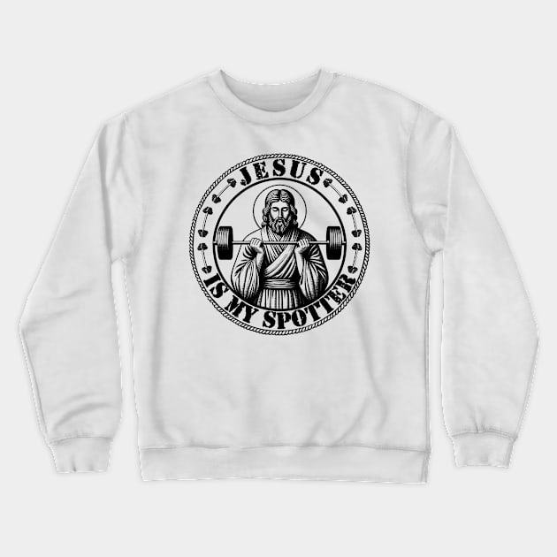 Fitness Jesus Is My Spotter Vintage Crewneck Sweatshirt by Che Tam CHIPS